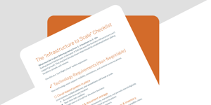 Infrastructure to scale