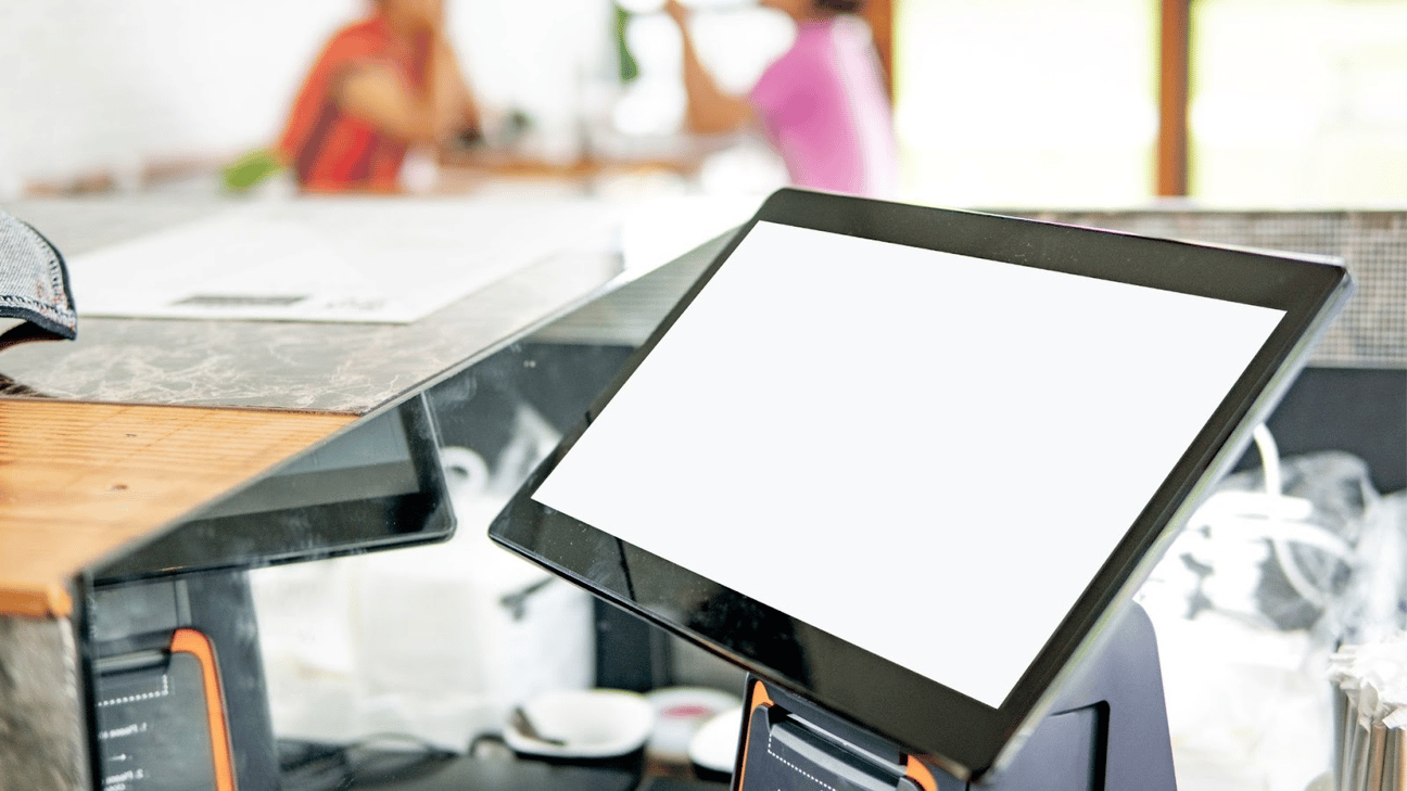 A POS System with a blank screen