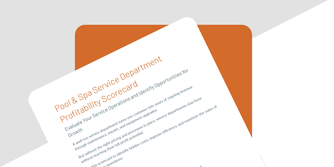 Pool & Spa Service Department Profitability Scorecard